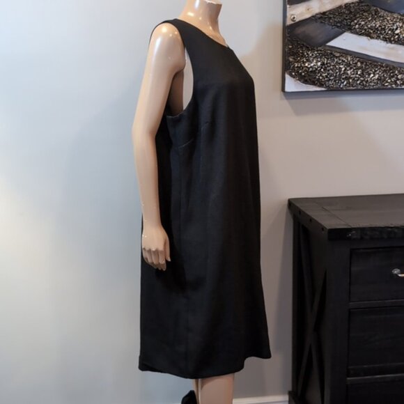 Vintage Addition Elle Sleeveless Sheath Dress Womens Plus Size 22W Black Crepe - Picture 9 of 12